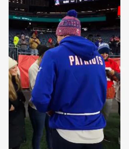 Drake Maye New England Patriots Combine Retro Fleece Pullover Hoodie