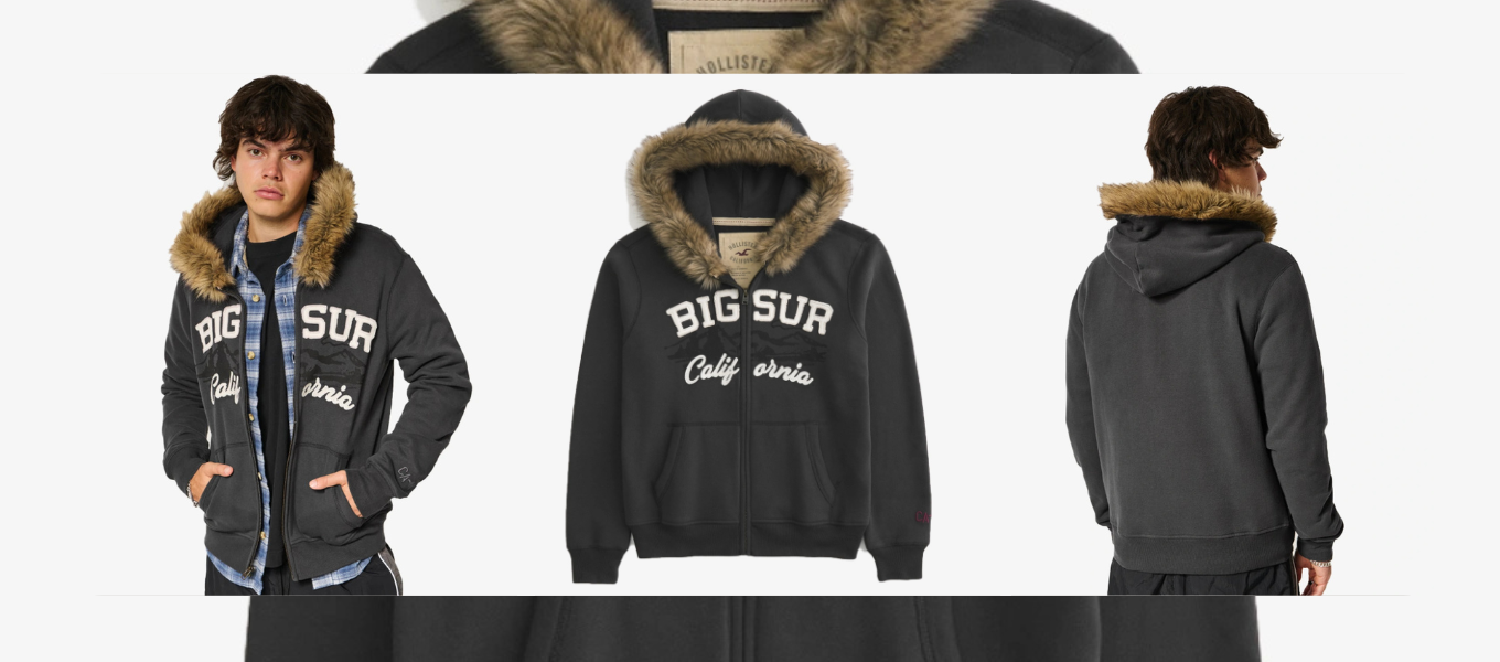 Faux Fur Trim Big Sur Hoodie banner