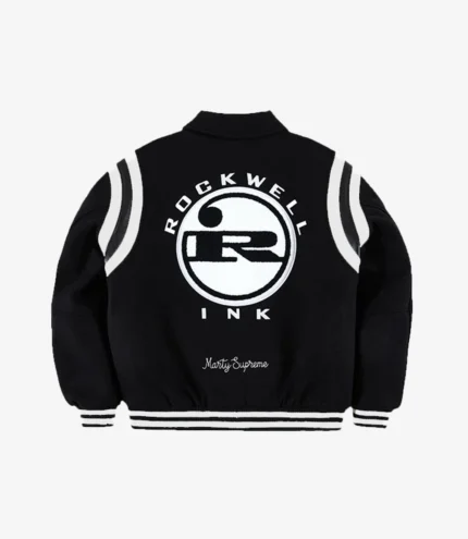 Golf Wang x Marty Supreme 2025 Rockwell Black Wool Varsity Jacket