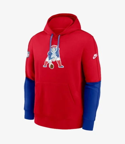 Hunter Henry New England Patriots Throwback Logo Club Fleece Pullover Hoodie