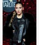 Unisex India Martínez Billboard No. 1s Leather Black Jacket