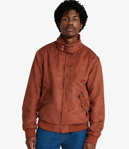 Joe Keery Wrangler x Stranger Things TV Series S05 Steve Harrington Brown Suede Jacket