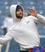 Josh Allen Buffalo Bills Pre-Game Warmup Grey Pullover Hoodie