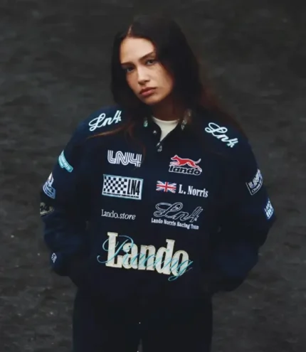 Lando Norris LN4 Racing Bomber Jacket Navy