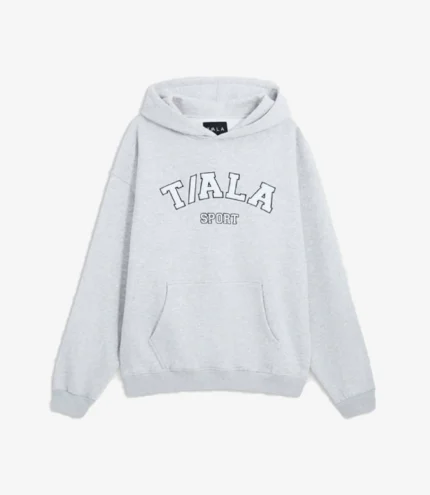 Marl Oversized Club Grey Hoodie