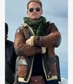 Men in Kilts S02 Sam Heughan Brown Shearling Leather Jacket