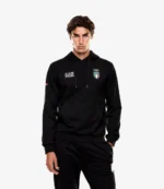 Milano Cortina 2026 Winter Olympics Team Italy EA7 Emporio Armani Fleece Pullover Black Hoodie