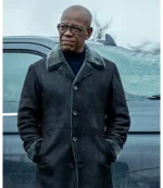 Moses Mayor of Kingstown Tv Series S04 Lennie James Suede Leather Shearling Coat For Unisex