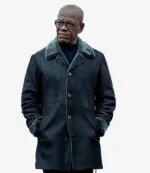 Moses Mayor of Kingstown Tv Series S04 Lennie James Suede Leather Shearling Coat