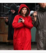 Unisex NYC 2025 Milly Alcock Red Hooded Coat
