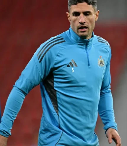 Unisex Newcastle United 2025-26 Players Range Blue Half Zip Long Sleeves T-Shirt Top