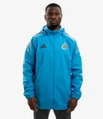 Unisex Newcastle United Adidas 25-26 Players Range Blue & Grey All Weather Jacket
