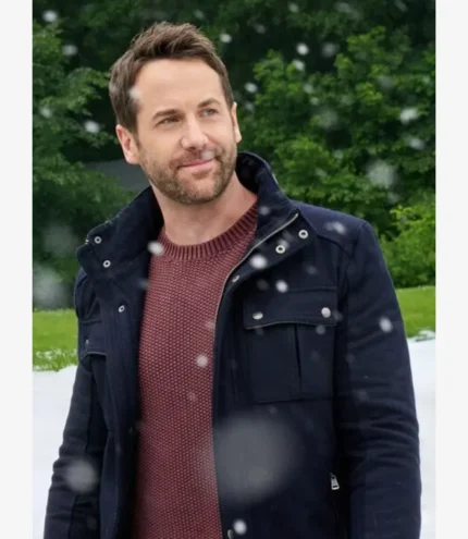 Niall Matter We Met in December Movie 2025 Blue Wool Jacket