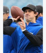 Unisex Nike Blue-Black Daniel Jones Indianapolis Colts Sideline Half-Zip Hoodie Jacket