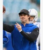 Nike Blue-Black Daniel Jones Indianapolis Colts Sideline Half-Zip Hoodie Jacket