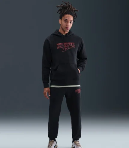 Unisex Nike x Stranger Things Black Fleece Hoodie