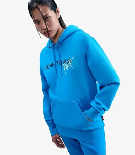 Unisex Nike x Stranger Things Born to Rock SQWK Graphic Blue Hoodie