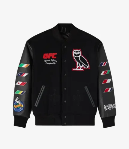 Unisex October’s Very Own OVO x UFC Championship Black Varsity Jacket