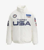 Olympic Winter Games Milano Cortina 2026 Team USA White Puffer Jacket