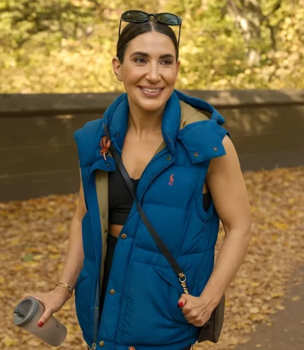 Unisex Owning Manhattan S02 TV Show Chloe Tucker Blue Puffer Vest