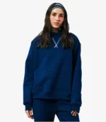 Unisex Parke Holiday Navy Blue Classic Fleece Mockneck Sweatshirt