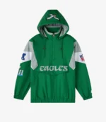 Unisex Philadelphia Eagles OVO 2025 STARTER Half-Zip Pullover Hooded Jacket