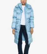 Philippa Dunne Amandaland S01 Anne Flynn Blue Puffer Jacket