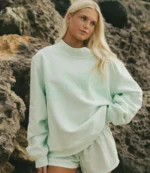 Premium kaete Mock Neck Sweatshirt For Women