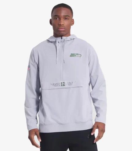 Unisex Seattle Seahawks 2025 Nike Rivalries Sideline Half-Zip Hooded Anorak Jacket