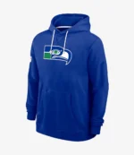 Seattle Seahawks Sideline 2025 Riq Woolen Blue Hoodie