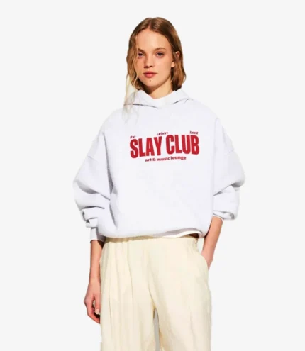 Slay Club Oversized Hoodie Heather Grey