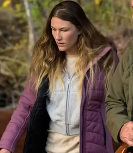 Sofia Hublitz Hunting Season 2025 Tag Quilted Purple Hooded Jacket For Unisex