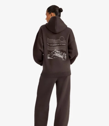 TALA Outdoors Graphic Print Oversized Hoodie