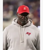 Unisex Tampa Bay Buccaneers Todd Bowles Sideline Pullover Grey Fleece Hoodie