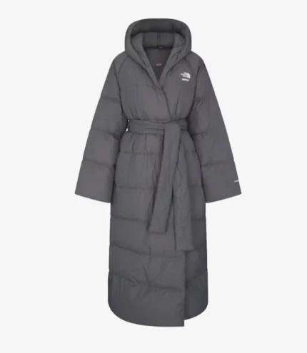 The North Face × SKIMS Nuptse Wrap Parka Hooded Puffer Coat 2025