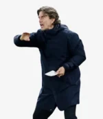 Ange Postecoglou UEFA Champions League 2025 Technical Water-Resistant Shell Navy Long Raincoat Jacket For Unisex