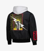 CM Punk Black Hooded Zipper Bomber Jacket