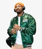Cleveland Browns Myles Garrett Green Gatorade Varsity Jacket For Unisex