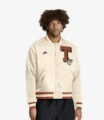 Country Music Artist Miranda Lambert Texas A&M 2025 Memorial Stadium White & Orange Full Snap Bomber Jacket For Unisex