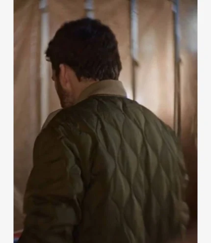 Ian Harding TV Series Ripple 2025 Nate Quilted Down Bomber Jacket