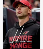 Jonathan Gannon Cardinals 2025 Inspire Change Opportunity Equity Freedom Justice Nike Sideline Hoodie in Black Unisex