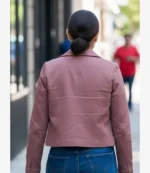 Juliana Aidén Martinez Tv Series FBI S08 Eva Ramos Pink Cotton Jacket For Unisex