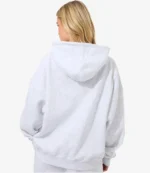 Kaiia Slogan Oversized Grey Hoodie For Unisex