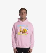 Minecraft Bee Adult Pink Pullover Hoodie For Unisex