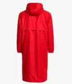 NYC 2025 Milly Alcock Red Hooded Coat For Unisex