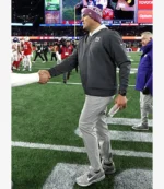 New York Giants 2025 Coach Mike Kafka Black Nike Sideline Black Bomber Jacket For Unisex