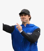 Nike Blue-Black Daniel Jones Indianapolis Colts Sideline Half-Zip Hoodie Jacket For Unisex