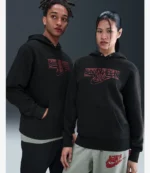 Nike x Stranger Things Black Fleece Hoodie For Unisex