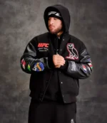 October’s Very Own OVO x UFC Championship Black Varsity Jacket For Unisex