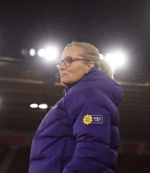 Sarina Wiegman England Lionesses Women’s International Friendly Nike Hood Puffer Jacket Purple For Unisex